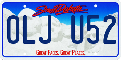 SD license plate 0LJU52