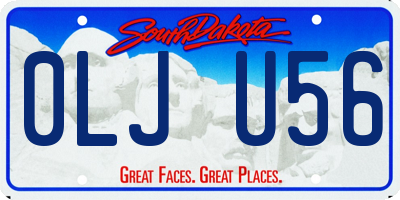 SD license plate 0LJU56
