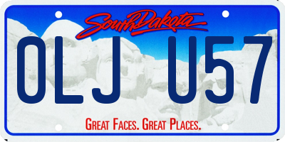 SD license plate 0LJU57
