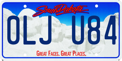 SD license plate 0LJU84