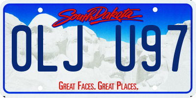 SD license plate 0LJU97