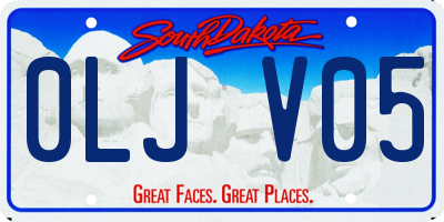 SD license plate 0LJV05