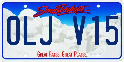 SD license plate 0LJV15