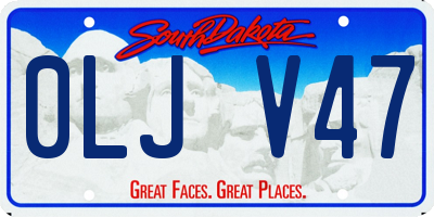 SD license plate 0LJV47