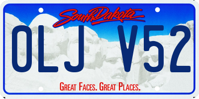 SD license plate 0LJV52