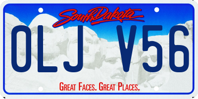 SD license plate 0LJV56