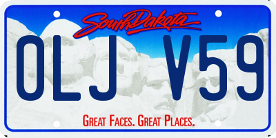 SD license plate 0LJV59
