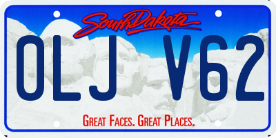 SD license plate 0LJV62
