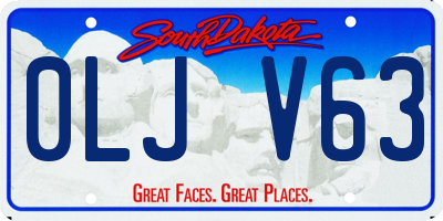 SD license plate 0LJV63