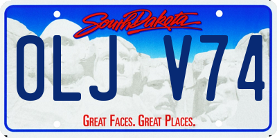 SD license plate 0LJV74