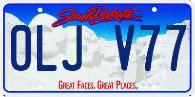 SD license plate 0LJV77