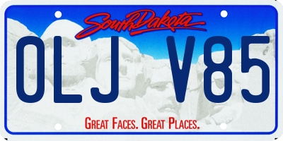 SD license plate 0LJV85
