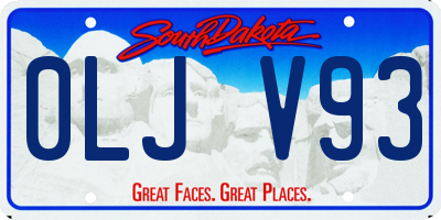 SD license plate 0LJV93