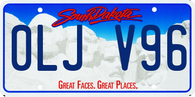 SD license plate 0LJV96