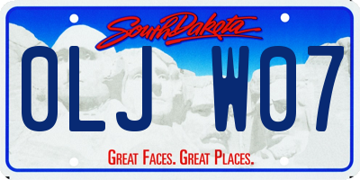 SD license plate 0LJW07