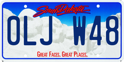 SD license plate 0LJW48