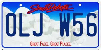SD license plate 0LJW56