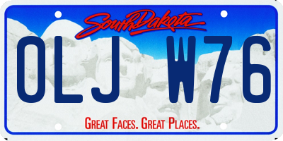 SD license plate 0LJW76