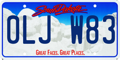 SD license plate 0LJW83