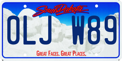 SD license plate 0LJW89