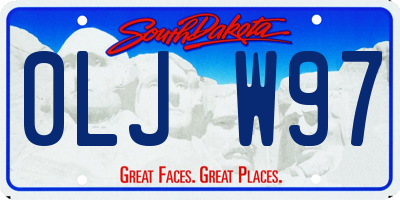 SD license plate 0LJW97