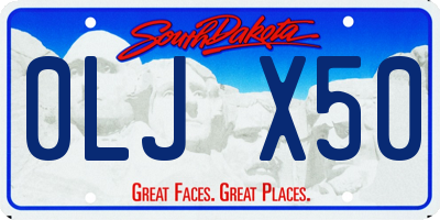 SD license plate 0LJX50