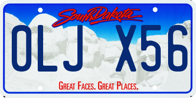 SD license plate 0LJX56