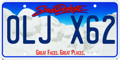SD license plate 0LJX62