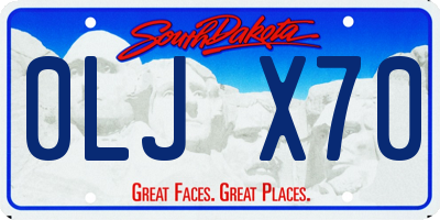 SD license plate 0LJX70