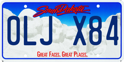 SD license plate 0LJX84