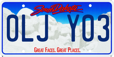 SD license plate 0LJY03