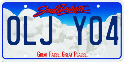 SD license plate 0LJY04