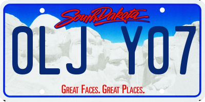 SD license plate 0LJY07