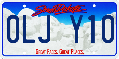 SD license plate 0LJY10