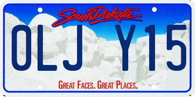 SD license plate 0LJY15