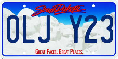 SD license plate 0LJY23