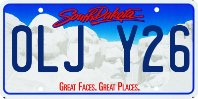 SD license plate 0LJY26