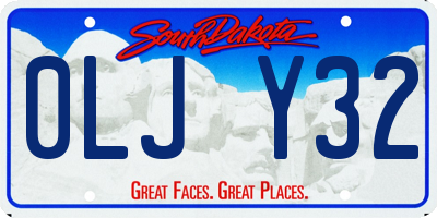 SD license plate 0LJY32