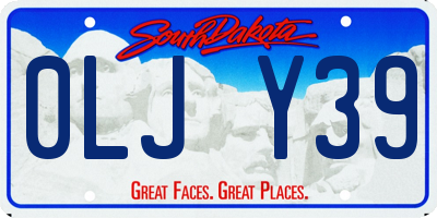 SD license plate 0LJY39