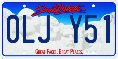 SD license plate 0LJY51