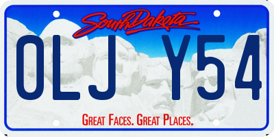 SD license plate 0LJY54