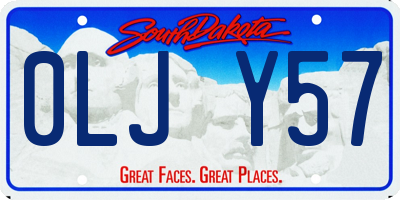 SD license plate 0LJY57
