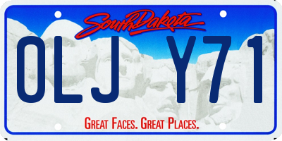 SD license plate 0LJY71