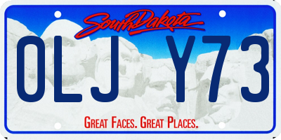 SD license plate 0LJY73