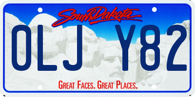 SD license plate 0LJY82