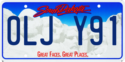 SD license plate 0LJY91