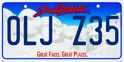 SD license plate 0LJZ35