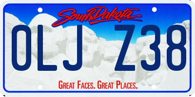SD license plate 0LJZ38