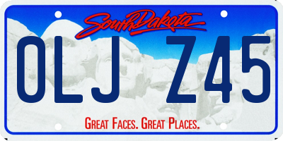 SD license plate 0LJZ45