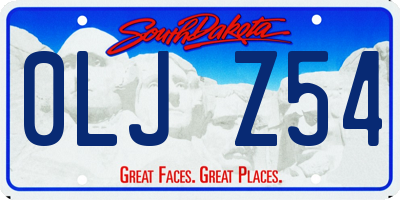 SD license plate 0LJZ54